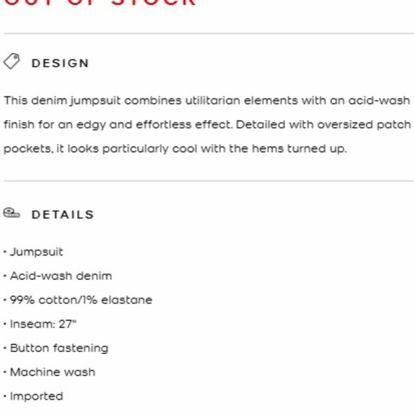 michael kors denim jumpsuit NWT - Picture 4 of 5